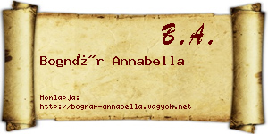 Bognár Annabella névjegykártya